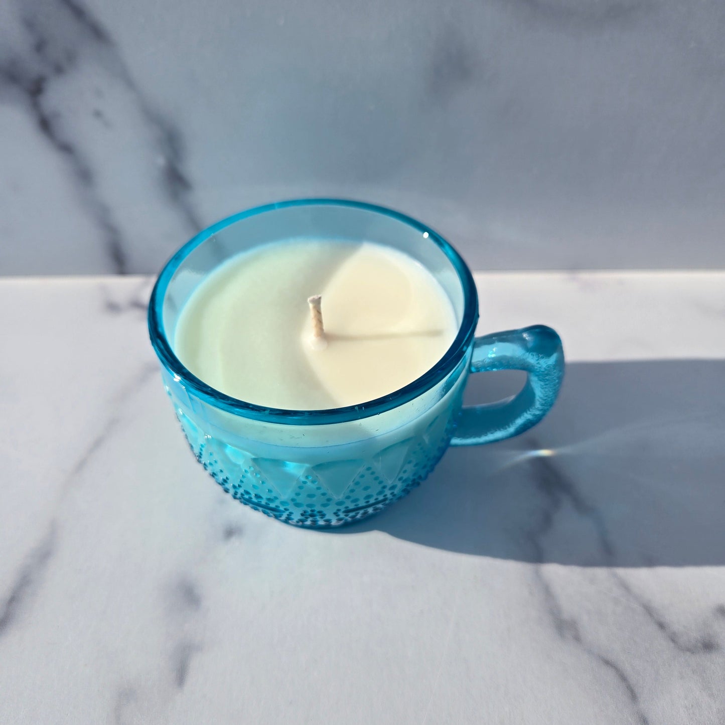 Kemple Blue Lace and Dew Drop Cup 1940s