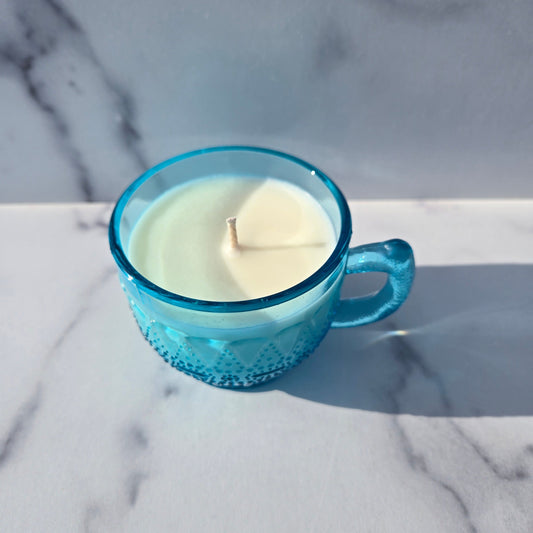 Kemple Blue Lace and Dew Drop Cup 1940s