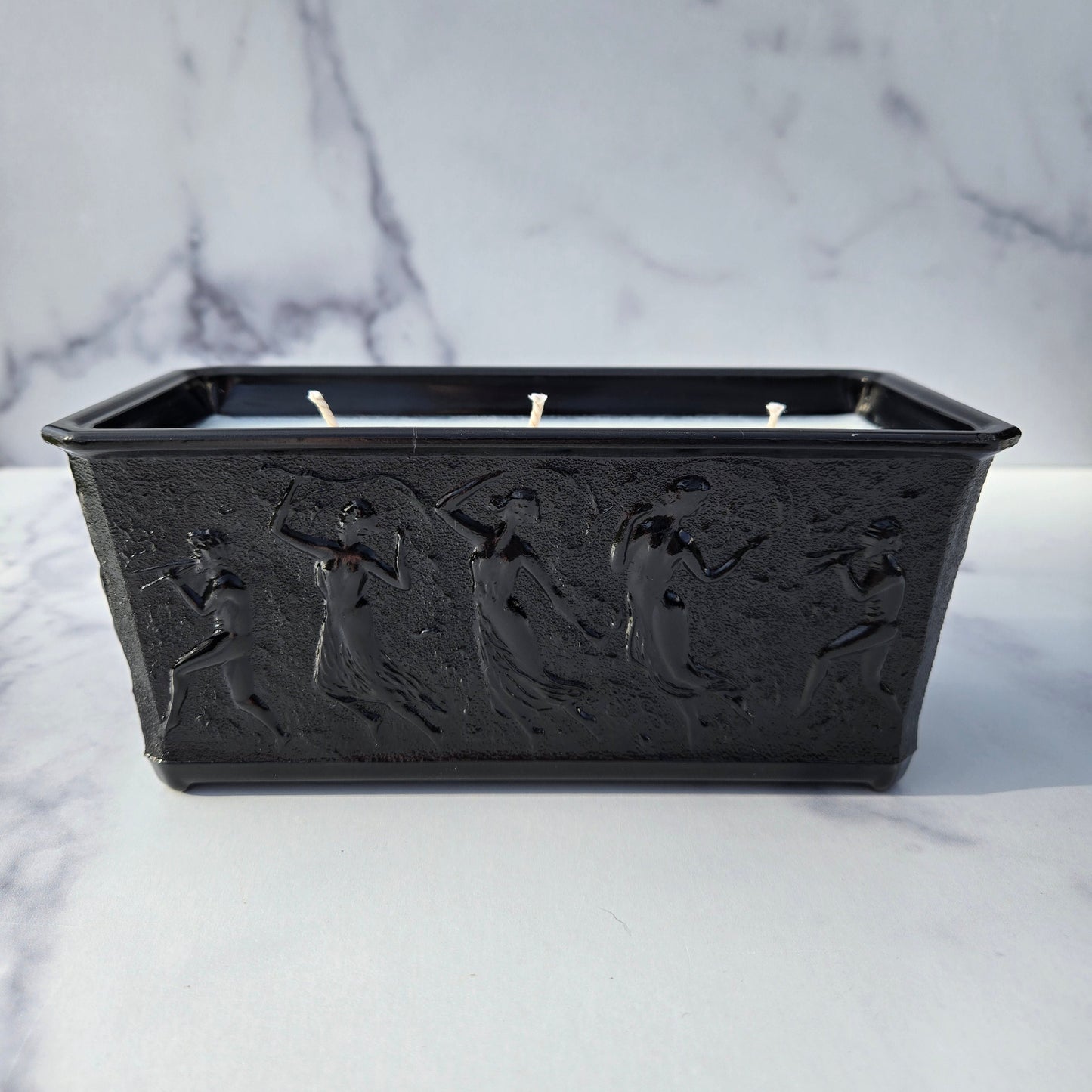 L. E. Smith Black Dancing Nymphs Planter 1930s