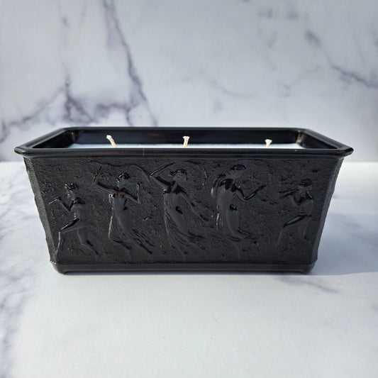 L. E. Smith Black Dancing Nymphs Planter 1930s