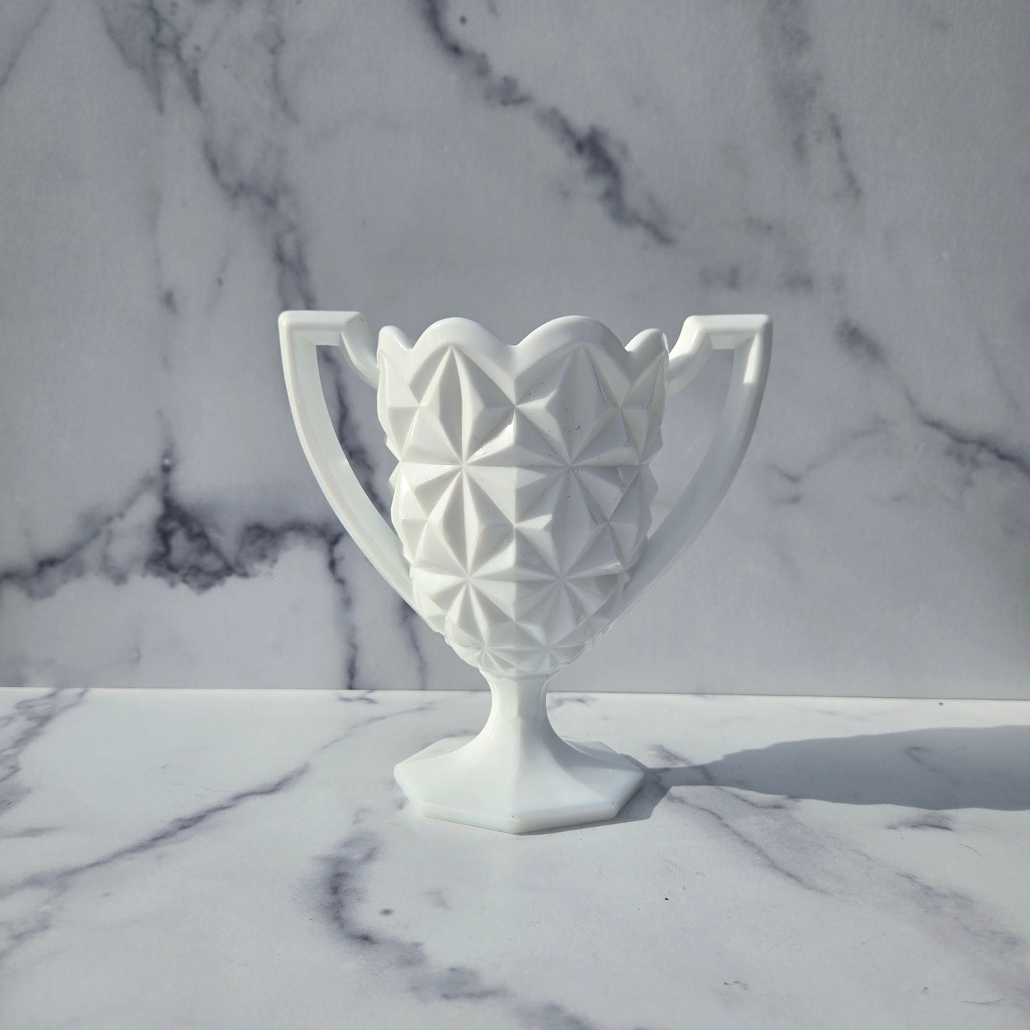 Indiana Milk Glass Monticello Celery Vase 1970s