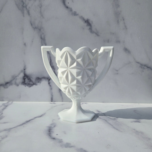 Indiana Milk Glass Monticello Celery Vase 1970s