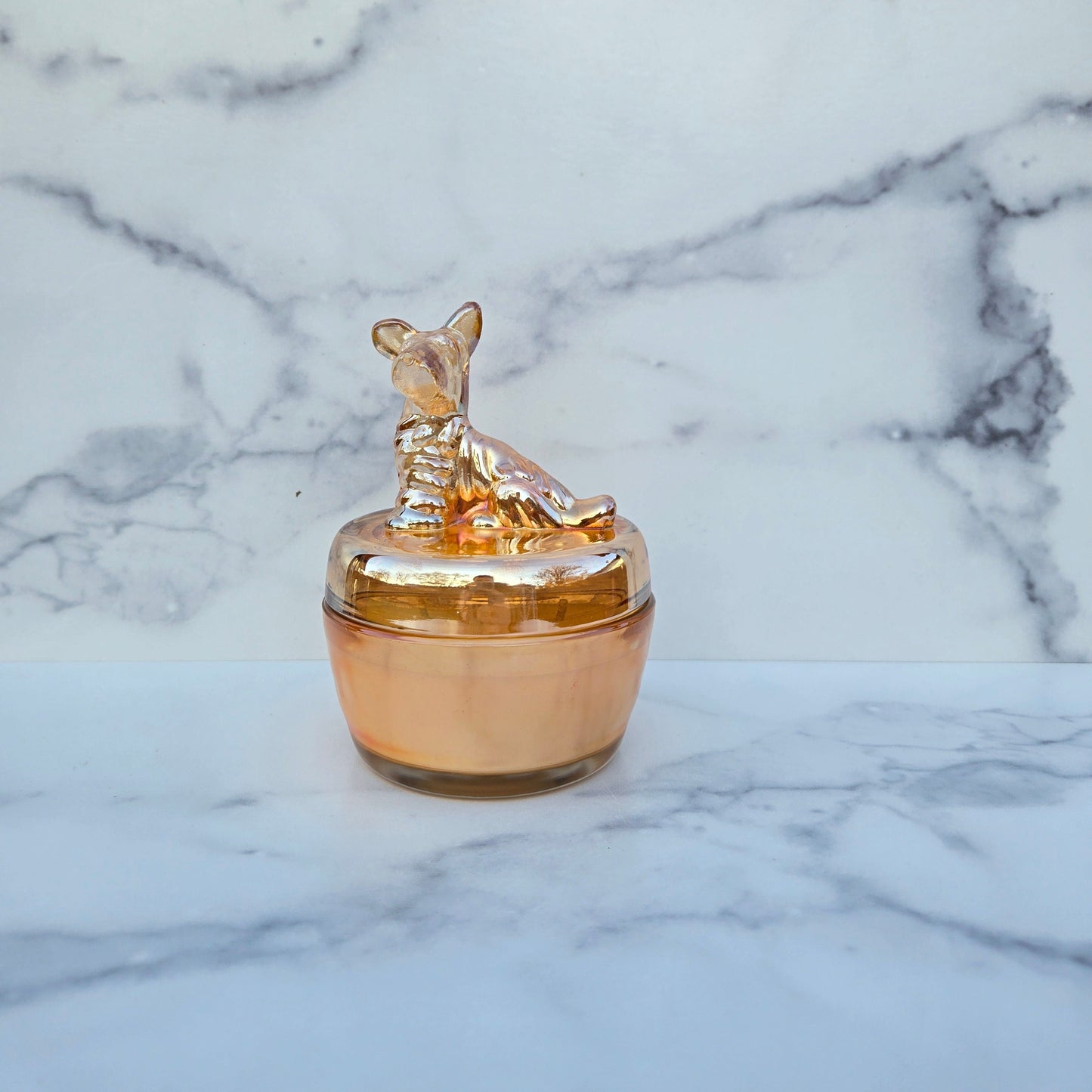 Jeannette Marigold Scottie Powder Jar 1930s-1950s