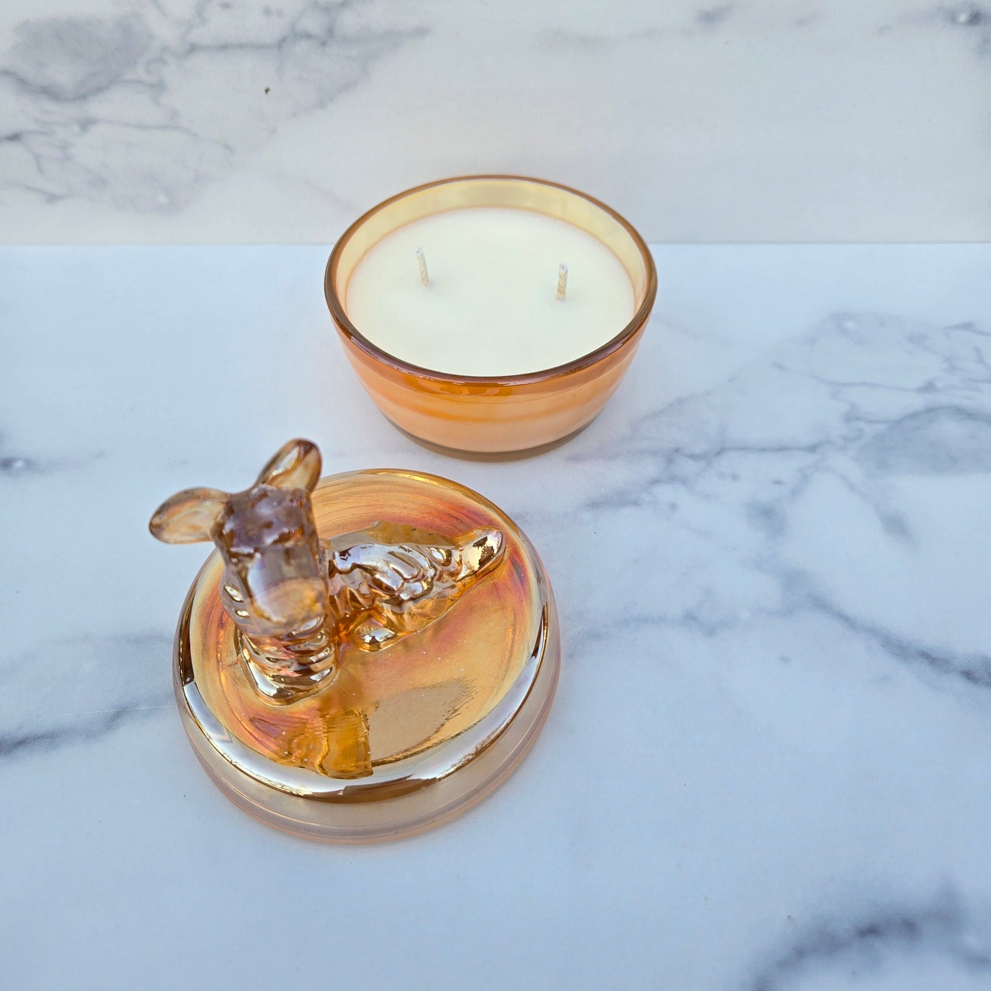 Jeannette Marigold Scottie Powder Jar 1930s-1950s