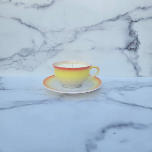 Hazel Atlas Sierra Sunrise Cup and Saucer 1940s