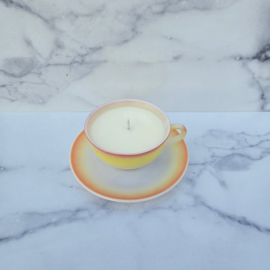 Hazel Atlas Sierra Sunrise Cup and Saucer 1940s