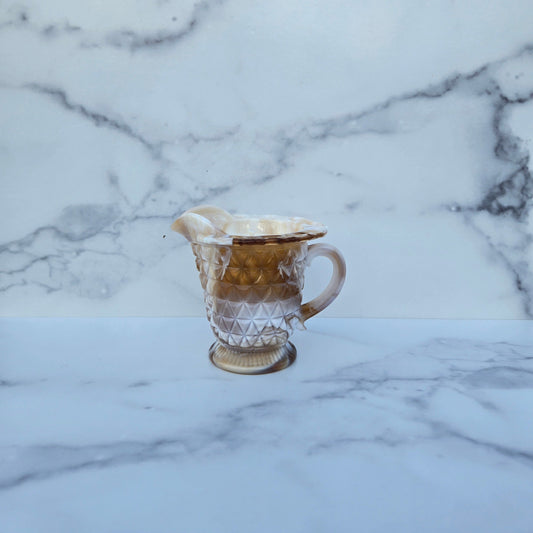 Imperial Caramel Slag Lace Edge Creamer 1964-1970