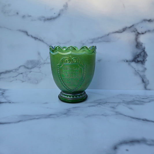 Imperial Green American Carnival Glass Association Souvenir Spooner 1970
