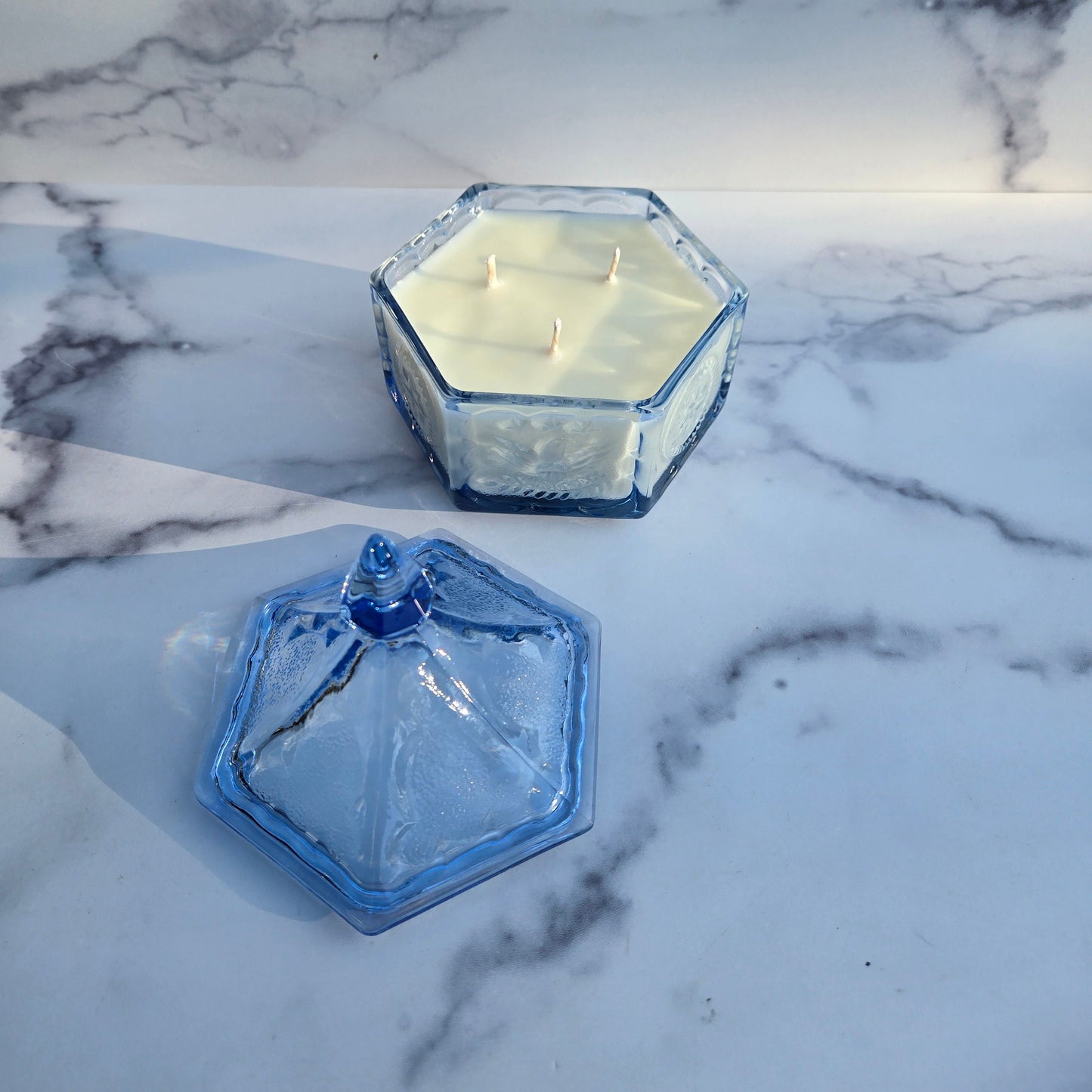 Tiara Blue Colonial Candy Box 1984