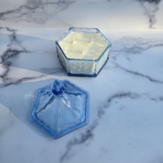 Tiara Blue Colonial Candy Box 1984