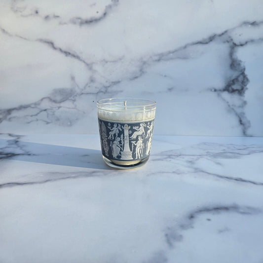 Jeannette Blue and White Patrician Tumbler 1960s
