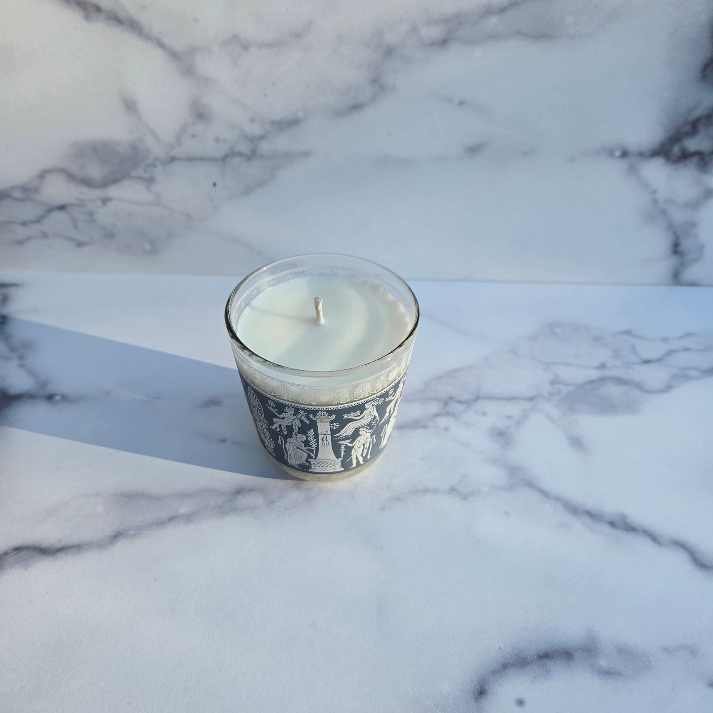 Jeannette Blue and White Patrician Tumbler 1960s