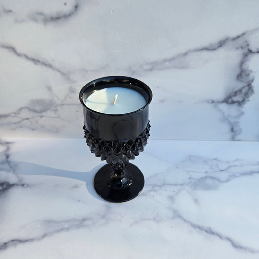 Tiara Cameo Black Diamond Point Water Goblet 1977