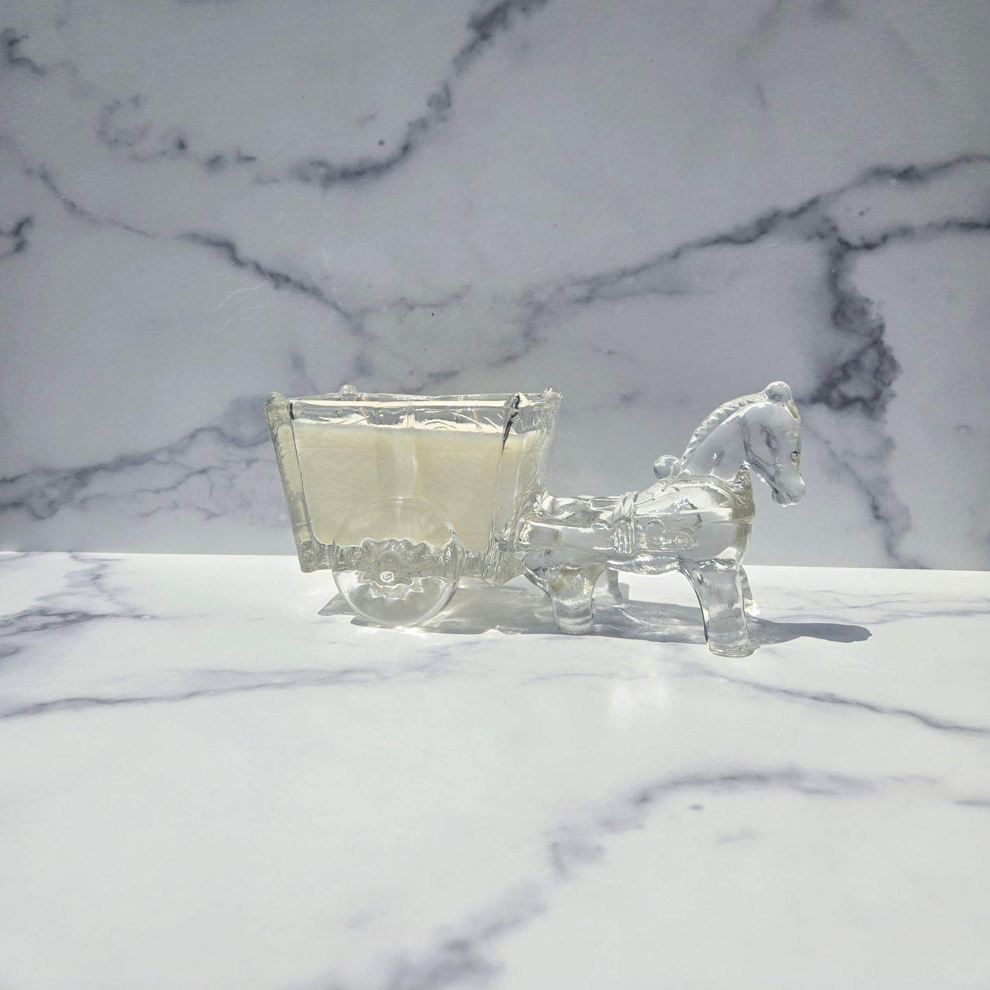 Jeannette Clear Horse Drawn Carriage 1950s
