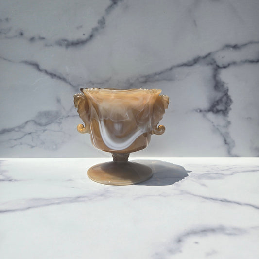 Imperial Caramel Slag Waverly Candy Dish 1964-1970