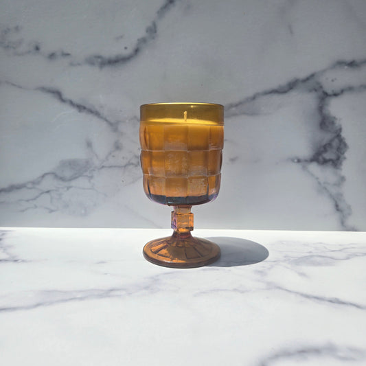 Viking Amber Country Craft Goblet 1974