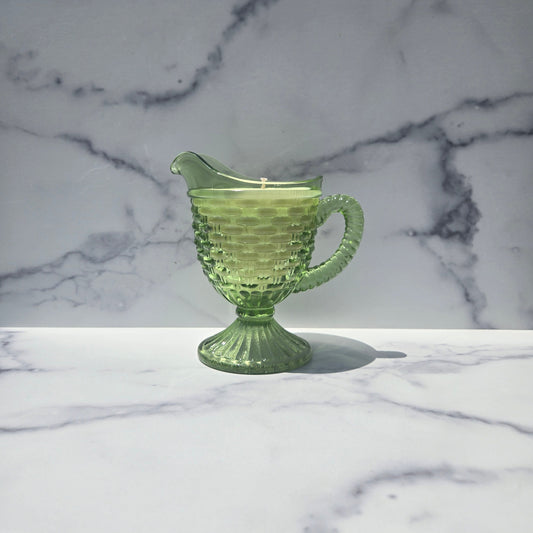 Imperial Green Basketweave Pitcher 1966